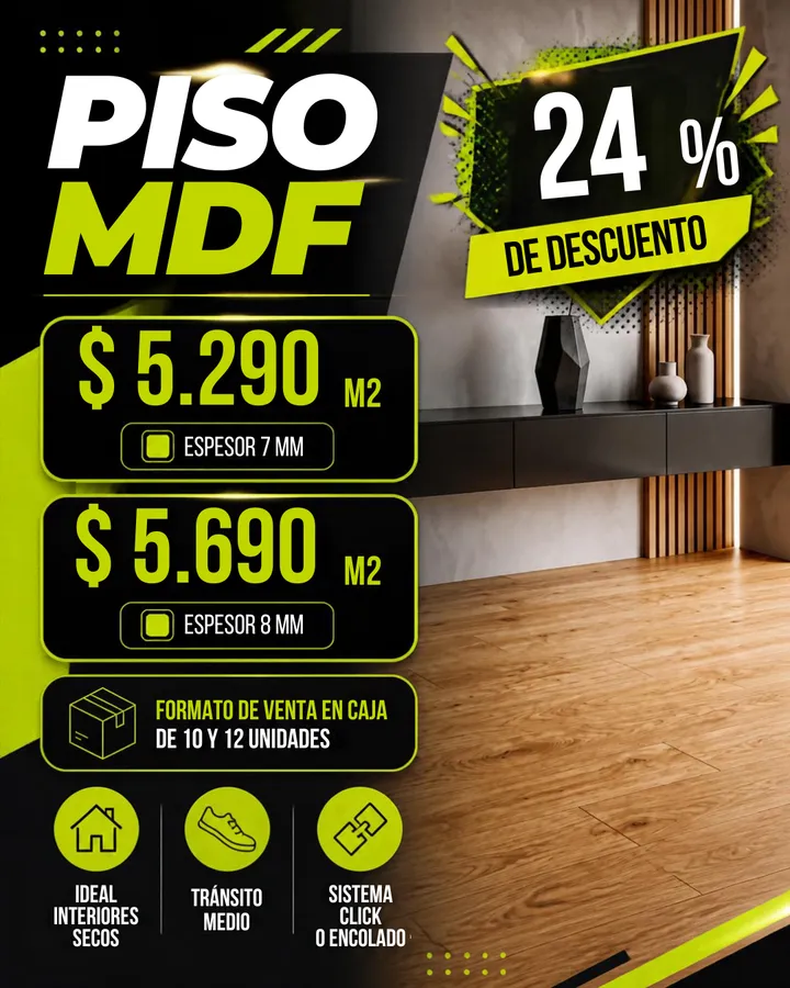Afiche Cyber Monday MF: Piso MDF