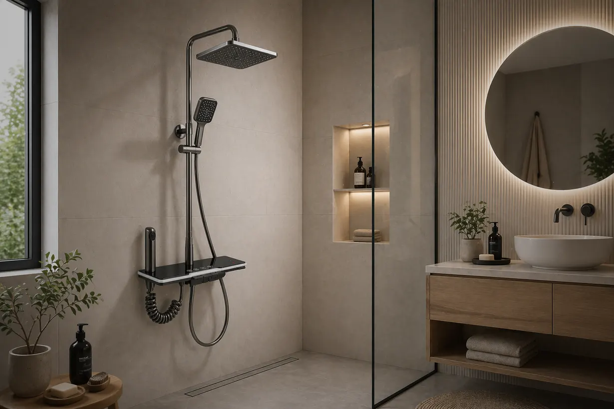 Duchas MF-H882 para hogar, MF Design — Ducha inteligente con diseño moderno y control intuitivo para mayor comodidad.