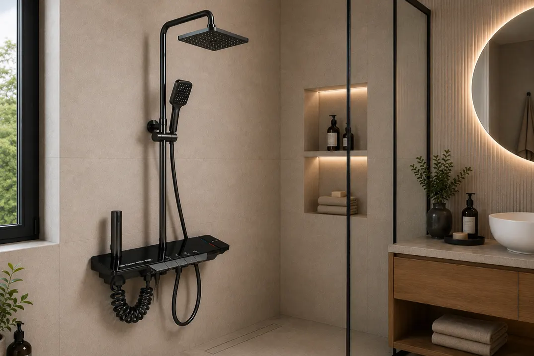 Duchas MF-H883 para hogar, MF Design — Ducha inteligente con diseño moderno y control intuitivo para mayor comodidad.