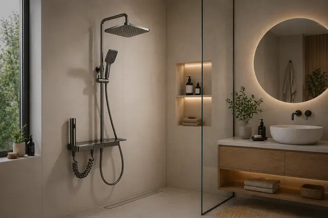Duchas MF-H885 para hogar, MF Design — Ducha inteligente con diseño moderno y control intuitivo para mayor comodidad.