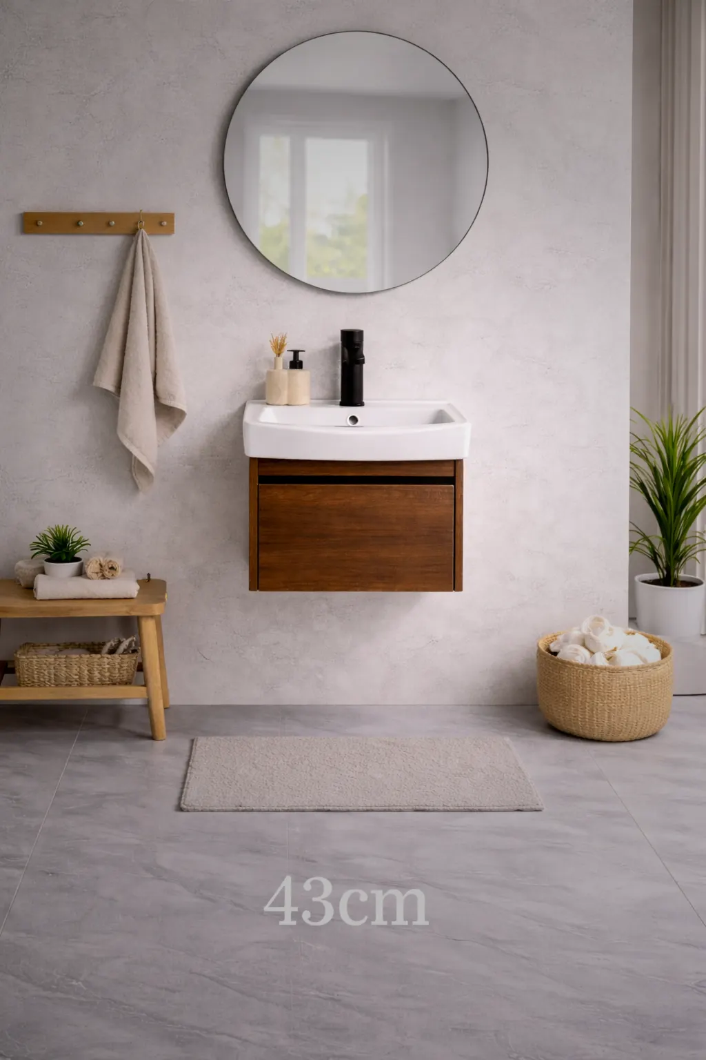 Vanitorio MF-MADERA para hogar, MF Design — Mueble funcional para baño, con almacenamiento práctico y diseño moderno.