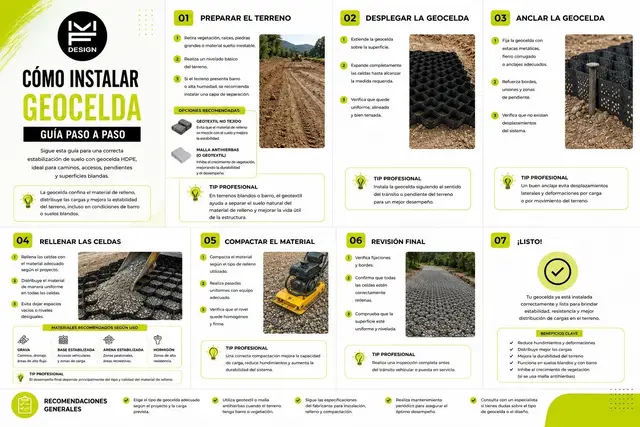 Geocelda HDPE en rollo 2,8 x 10 m — vista 3