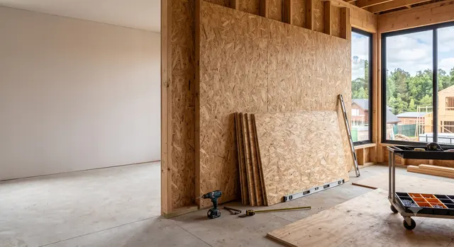Tablero OSB 8 mm instalado en obra, MF Design