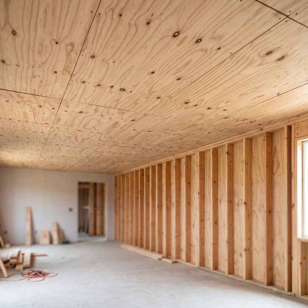 Terciado estructural 9 mm instalado en obra, MF Design