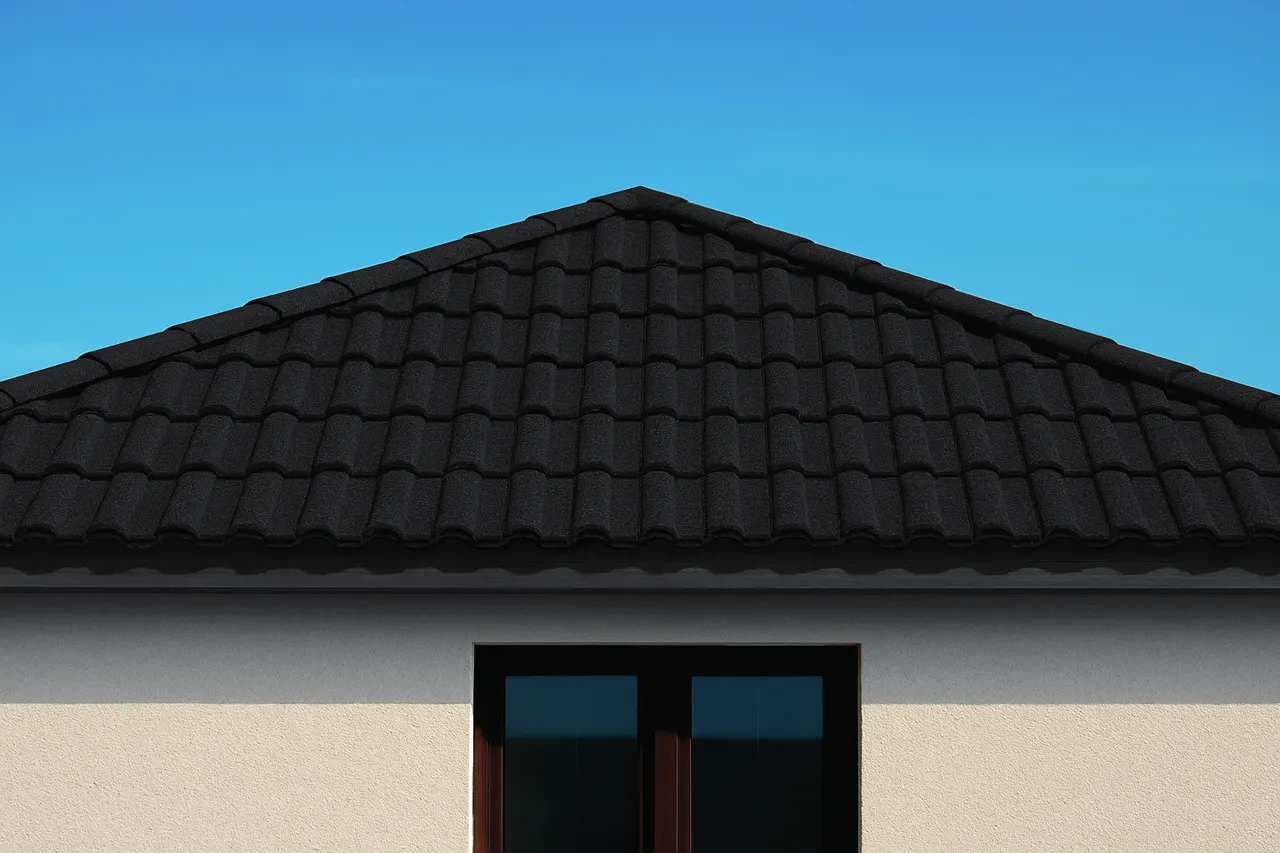 Teja Gravillada NEGRO para techumbre, MF Design — Teja Gravillada La teja gravillada en negro resistente y duradera fabricada con fibrocemento, opción para…