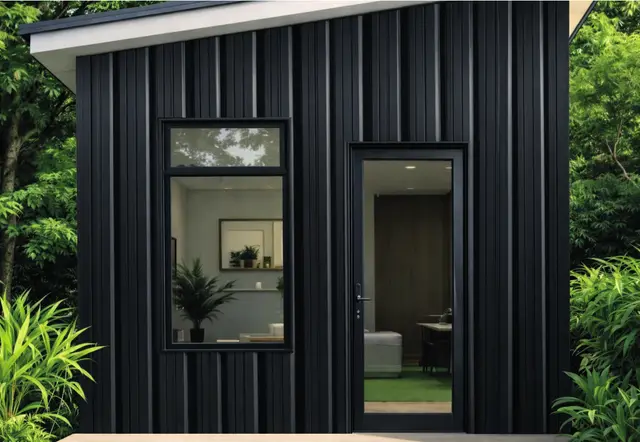 Zinc MF-5V para techumbre y muro exterior, MF Design — Zinc Prepintado Plancha de zinc con acabado que imita madera