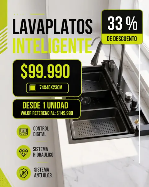 Lavaplatos inteligente 74 x 45 x 23 cm — vista 3