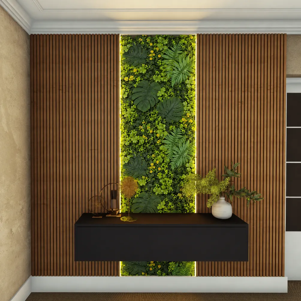 Jardín Vertical follaje tropical mixto para exterior e interior, MF Design