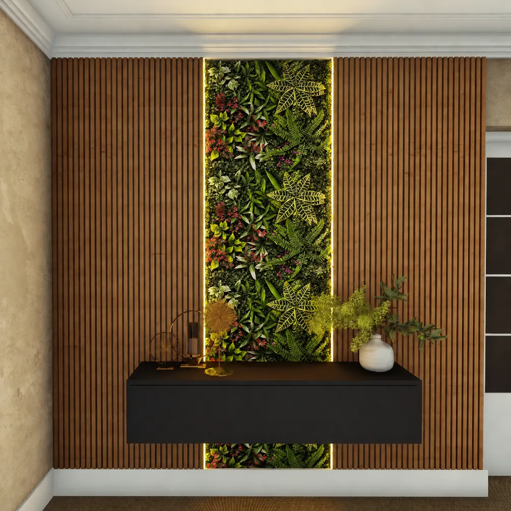Jardín Vertical follaje silvestre con flores para exterior e interior, MF Design
