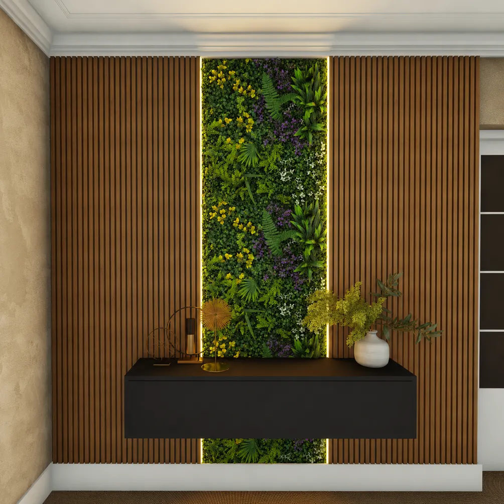 Jardín Vertical follaje verde denso para exterior e interior, MF Design