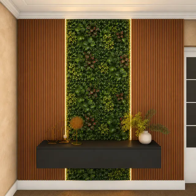 Jardín Vertical follaje verde compacto para exterior e interior, MF Design