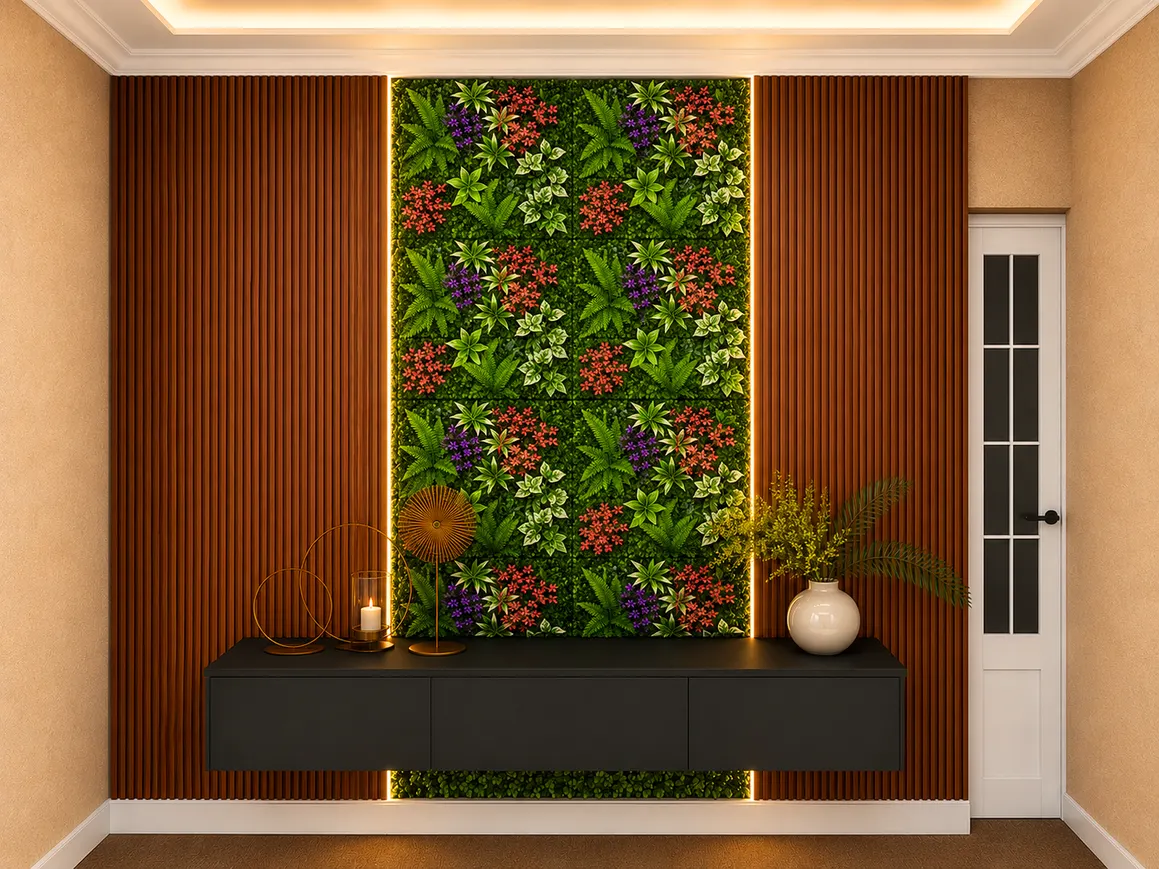 Jardín Vertical follaje floral multicolor para exterior e interior, MF Design