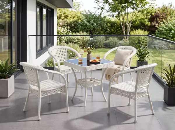 Juego de terraza mesa cuadrada — vista 4