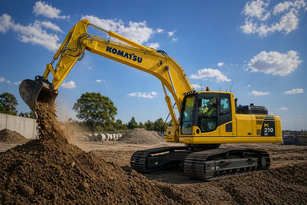 Maquinaria de Construcción PC210-8, MF Design — EXCAVADORA KOMATSU PC210-8 Construcción pesada · Obras civiles · Movimiento de tierra · Excavaciones…
