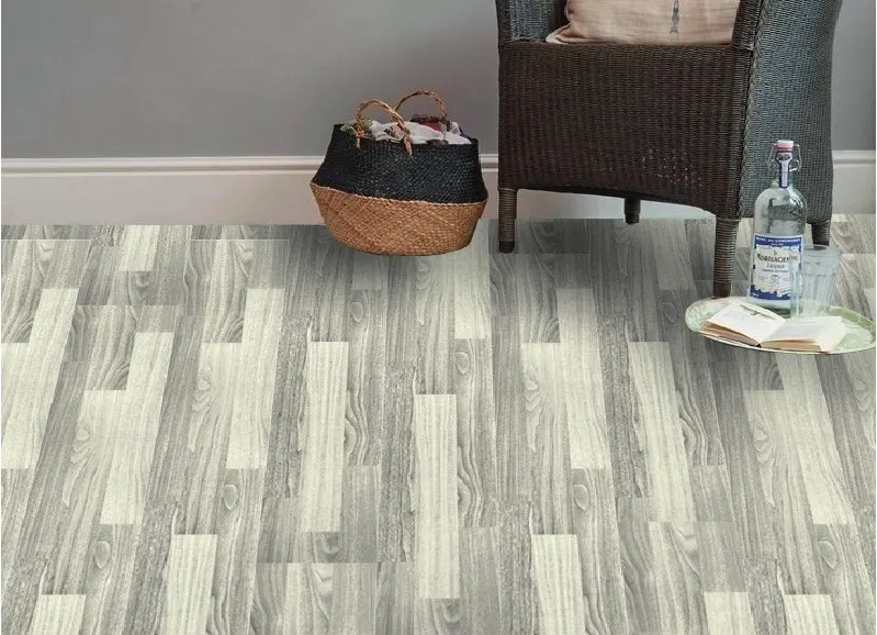 Piso MDF MF-7008 para interior seco, MF Design — Piso MDF con lámina de impresión digital color gris ceniza, de estilo moderno y elegante, ideal para…