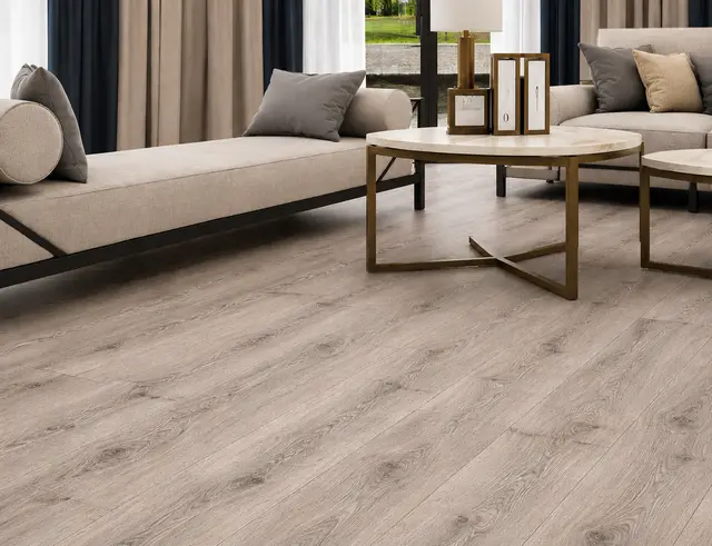 Piso SPC MF-04 para interior, MF Design — Piso SPC con lámina de impresión digital madera en color gris
