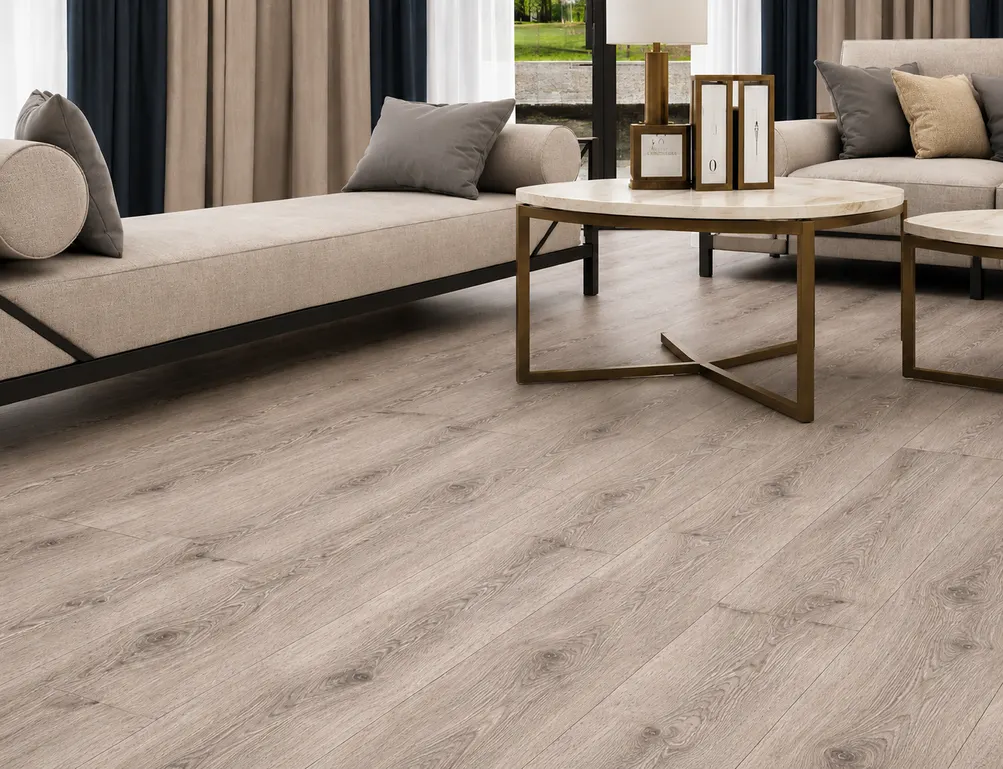 Piso SPC MF-04 para interior, MF Design — Piso SPC con lámina de impresión digital madera en color gris