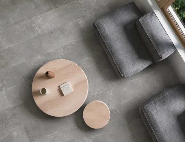 Piso SPC MF-06 para interior, MF Design — Piso SPC con lámina de impresión digital color gris estilo mármol