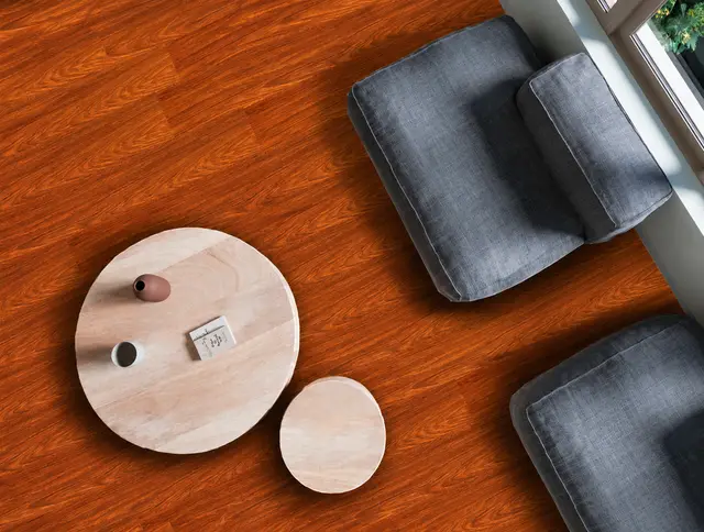Piso SPC MF-13 para interior, MF Design — Piso SPC con lámina de impresión digital tipo roble caoba estilo madera