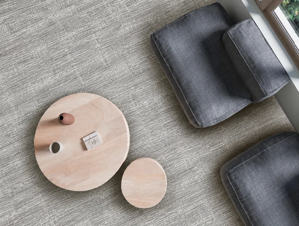 Piso SPC MF-20 para interior, MF Design — Piso SPC con lámina de impresión digital color gris claro con textura tipo madera
