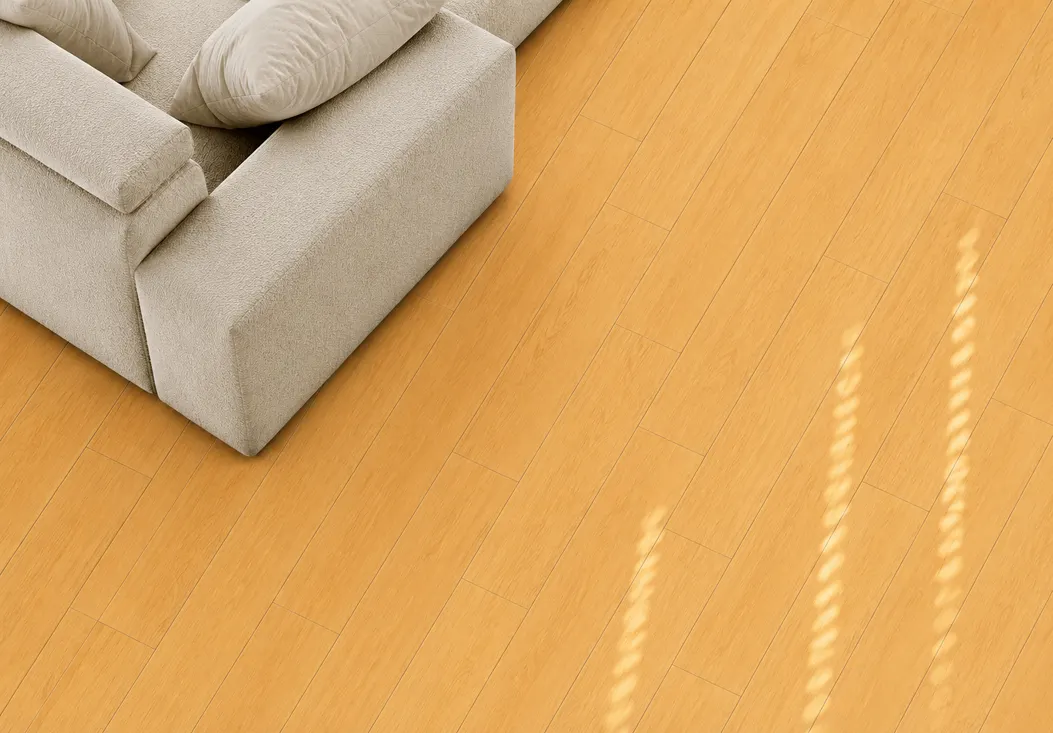 Porcelanato MF-MX66201 para piso y muro, interior/exterior, MF Design — Porcelanato tipo madera en tono miel, con vetas suaves y acabado cálido