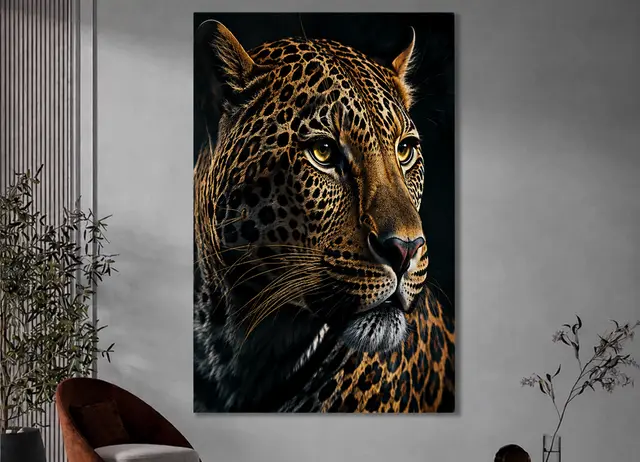 Imagen 3D leopardo para interior y exterior protegido, MF Design
