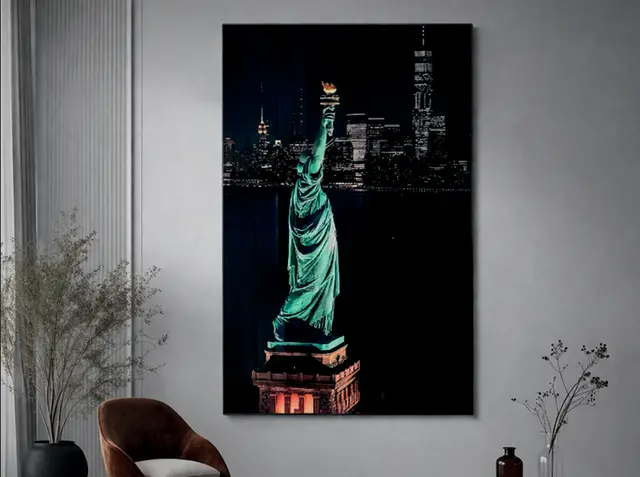 Imagen 3D skyline de Nueva York para interior y exterior protegido, MF Design