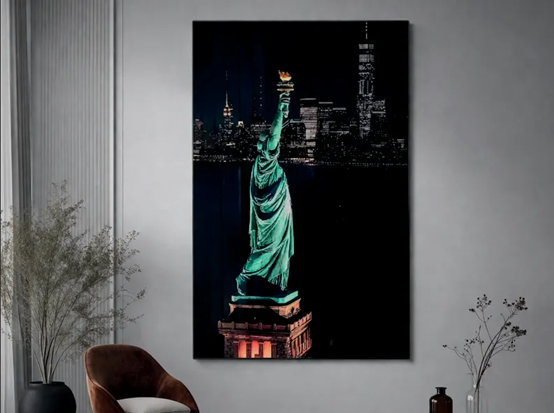 Imagen 3D skyline de Nueva York para interior y exterior protegido, MF Design