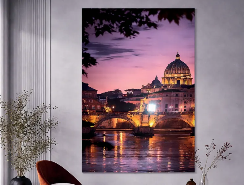 Imagen 3D Roma al atardecer para interior y exterior protegido, MF Design