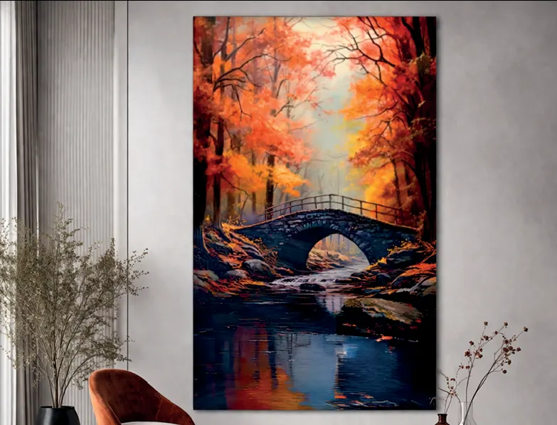 Imagen 3D puente de otoño para interior y exterior protegido, MF Design