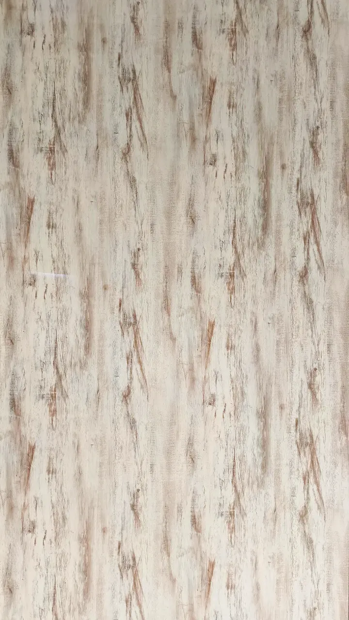 Lámina PVC MF-8138 imitación mármol, blanco con vetas café tipo madera — MF Design