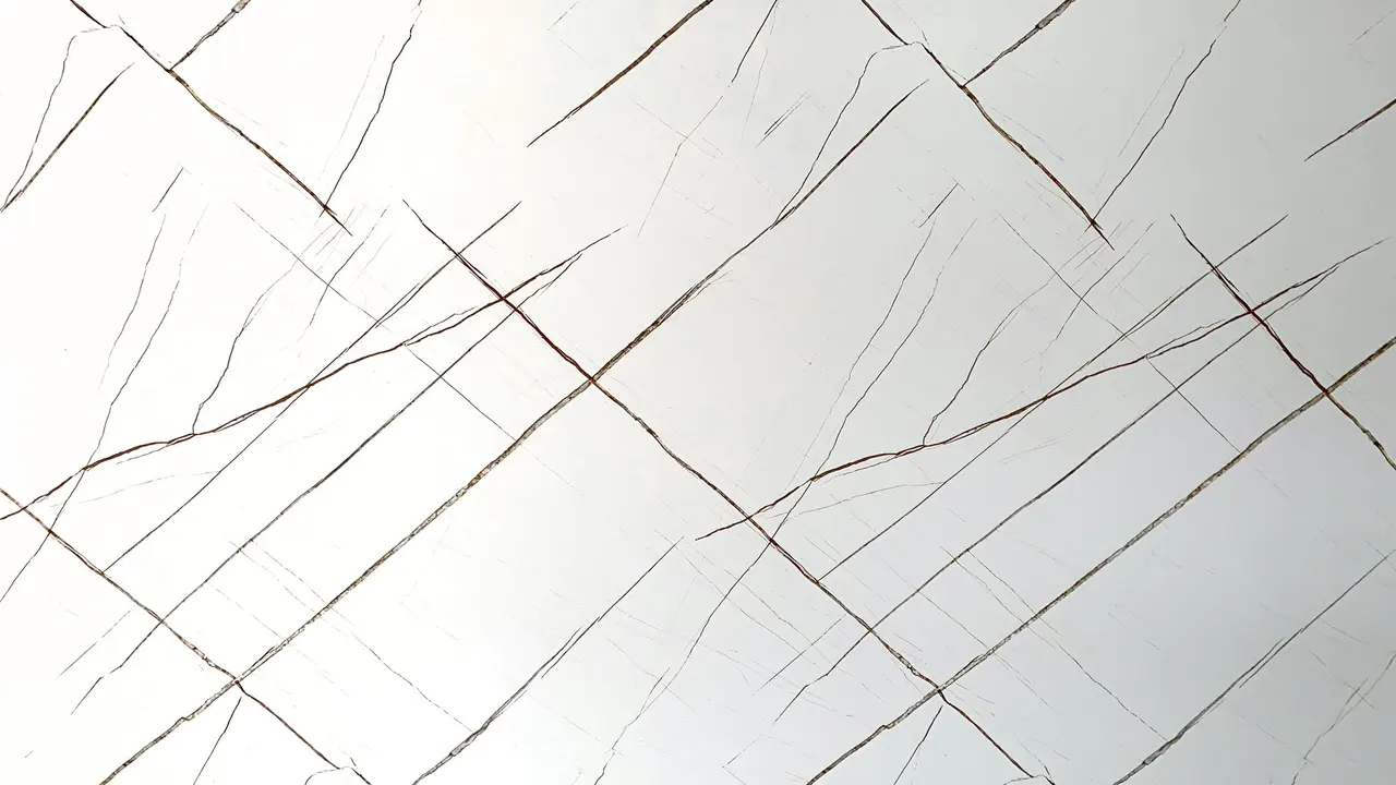 Lámina PVC MF-8231-4 imitación mármol, mármol blanco con vetas grises cruzadas — MF Design