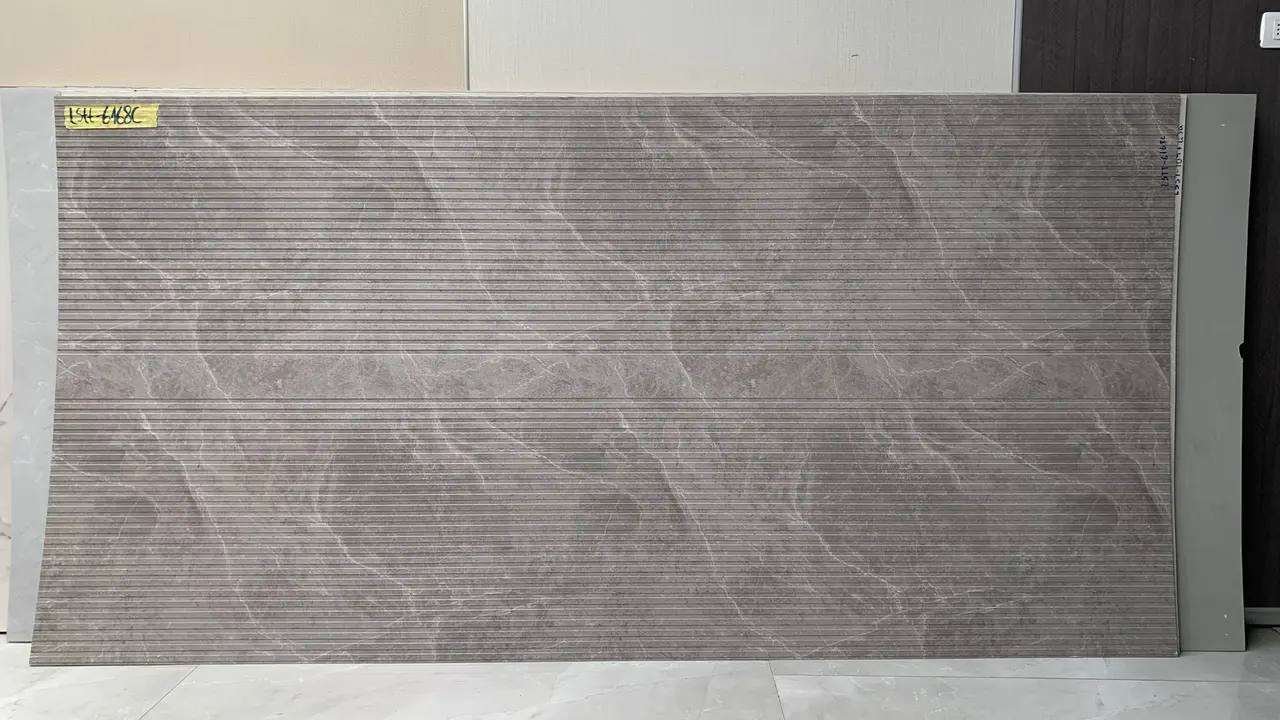 Lámina PVC MF-LSST-6168C imitación mármol, gris con líneas horizontales — MF Design