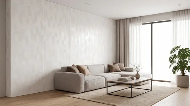 Panel Bambú blanco marfil (SY2519-1) — vista 1