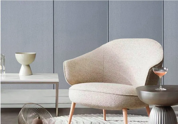 Panel Bambú QB MF-QB8 para interior y exterior protegido, MF Design — Panel Bambú QB textura tipo lino en un tono gris frío suave que aporta luminosidad, modernidad y un toque…