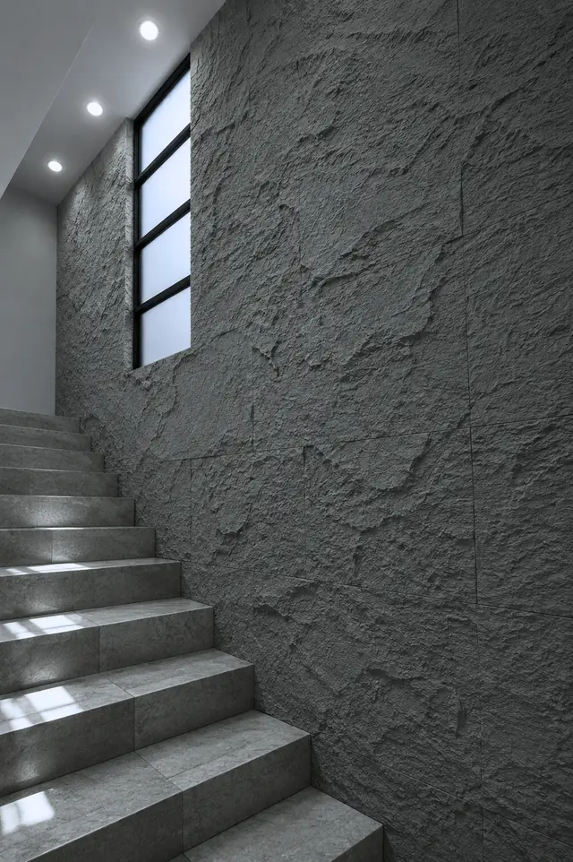 Piedra PU piedra gris oscuro para interior y exterior, MF Design