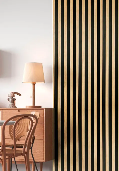 Wall Panel Interior listón negro mate para interior, MF Design