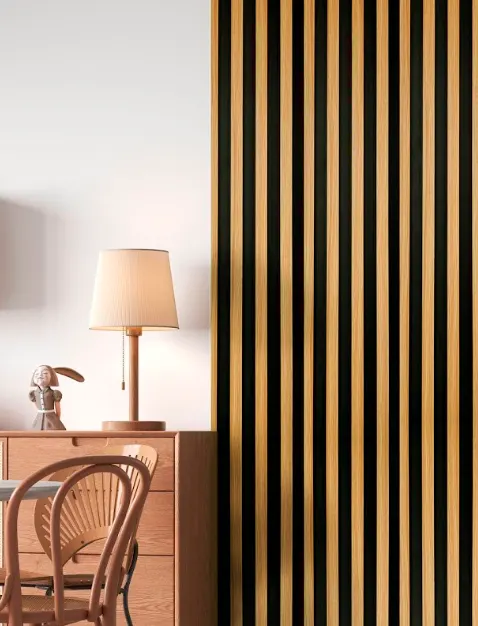 Wall Panel Interior listón nogal oscuro para interior, MF Design